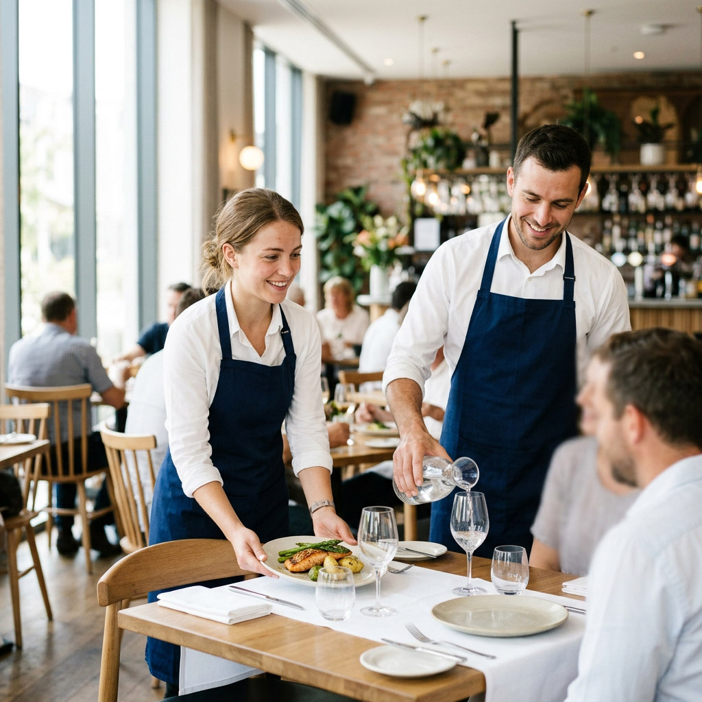 Küche oder Service im Betrieb