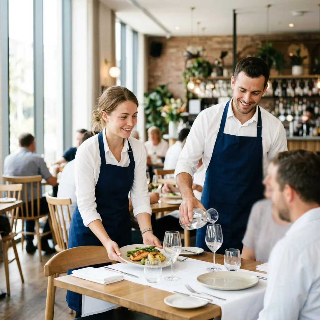 Küche oder Service im Betrieb
